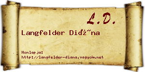 Langfelder Diána névjegykártya